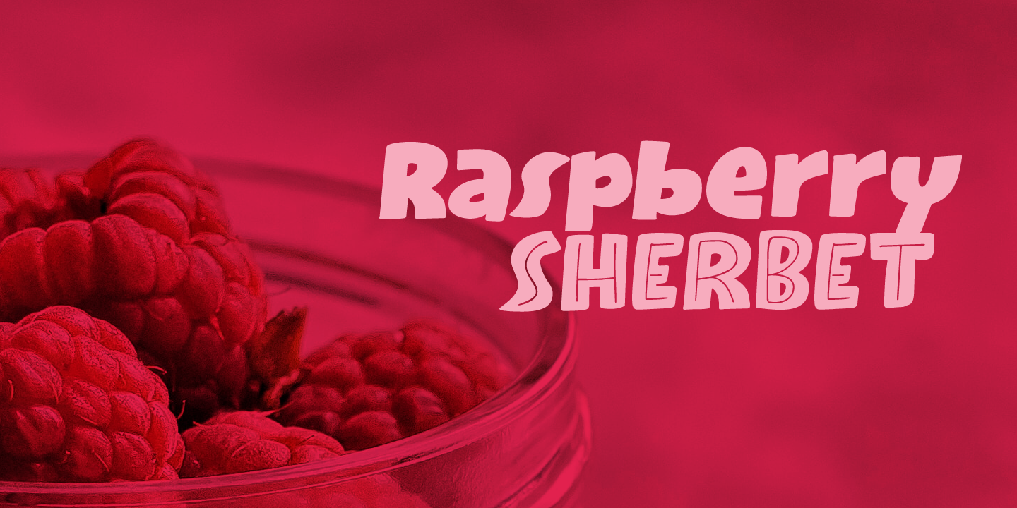 Ejemplo de fuente Raspberry Sherbet Inline